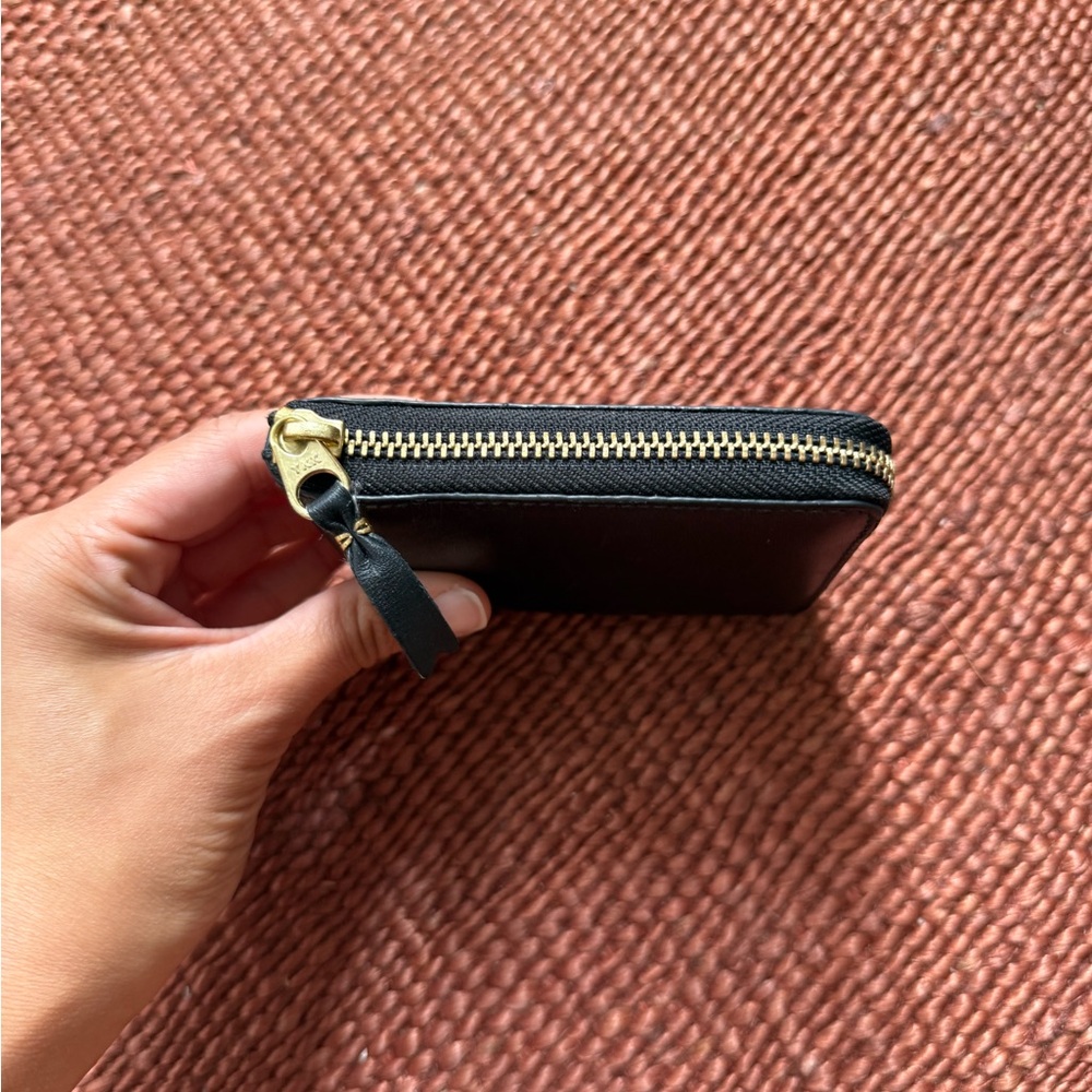 Comme Des Garçons Black Leather Zip Wallet